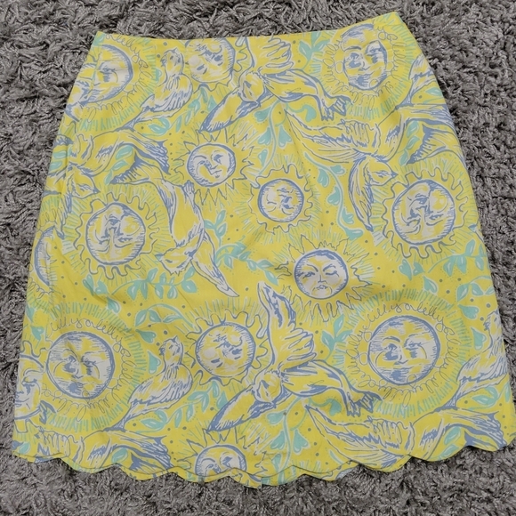 Lily Pulitzer moon and bird skirt - Picture 1 of 11